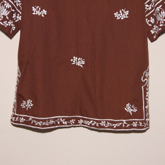 Vintage D'Palms Embroidered Ethnic Style Tunic Top Size 14 Small Flaw - Picture 6 of 11